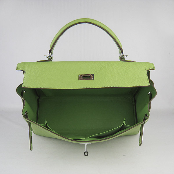 High Quality Hermes Kelly 35CM Togo Leather Bag Green 6308 - Click Image to Close